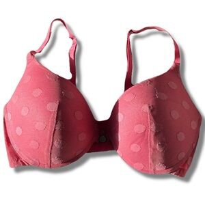 La Vie en Rose Front Clasp 34D Bra Pink Polka Dot | Sexy Support | NEW